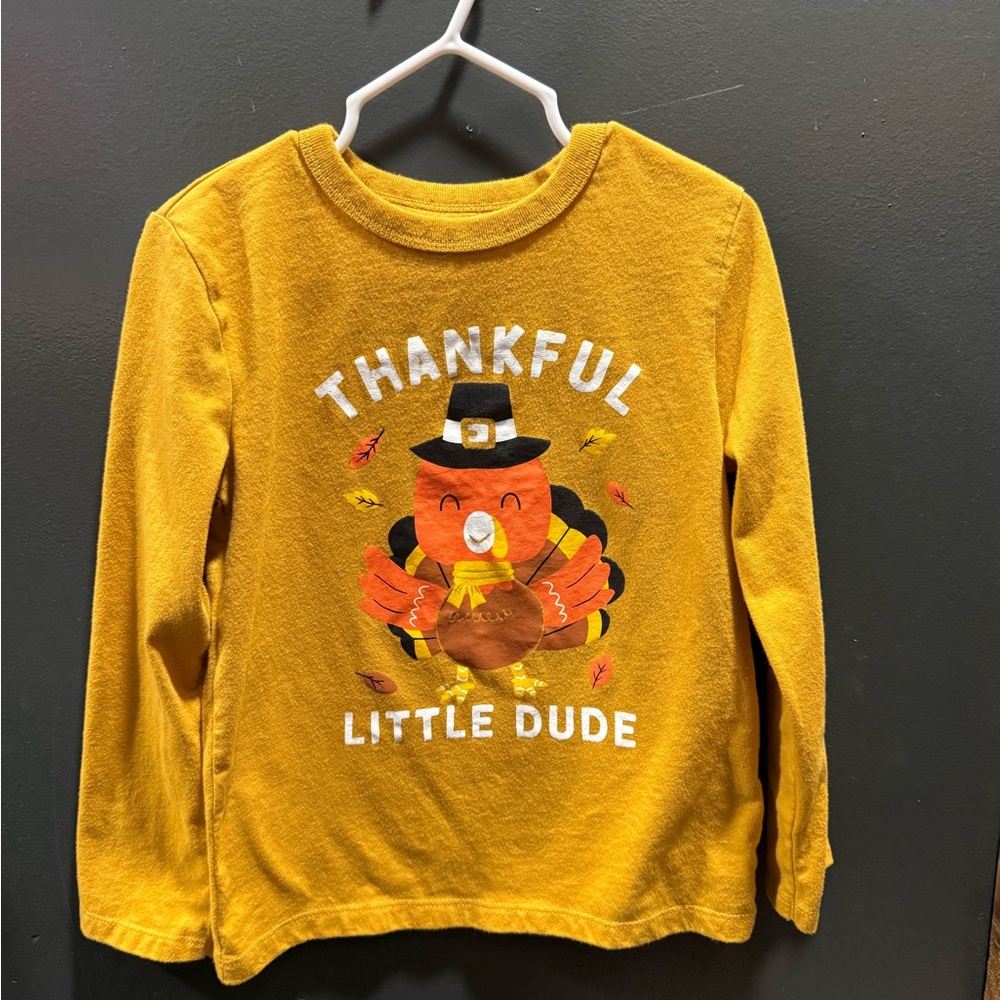 The Children's Place Thankful Little Dude Shirt - Mustard